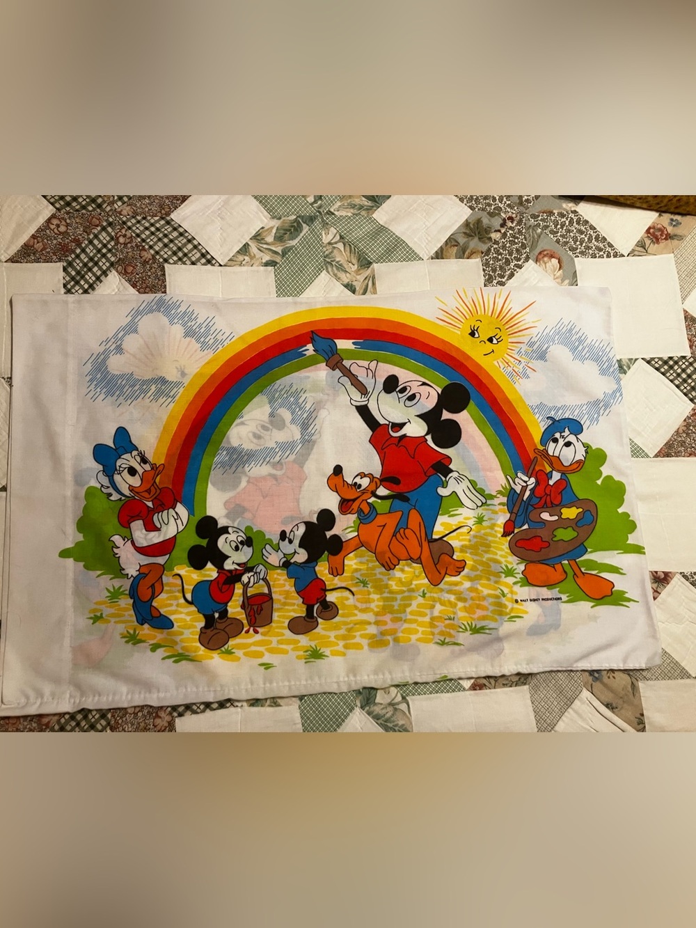 1970s Disney Mickey Mouse pillowcase